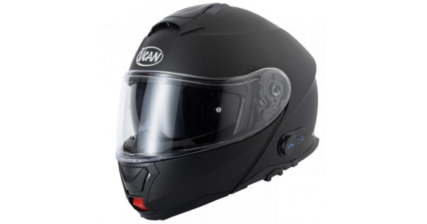 Bluetooth motorcycle helmet matte best sale black full face m